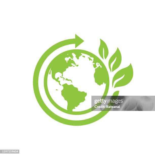 ilustraciones, imágenes clip art, dibujos animados e iconos de stock de concepto del mundo ecológico - reciclaje