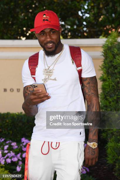 Kansas City Chiefs Cornerback Bashaud Breeland sighted in outside his hotel during the Kansas City Chiefs Super Bowl LIV press conference on January...