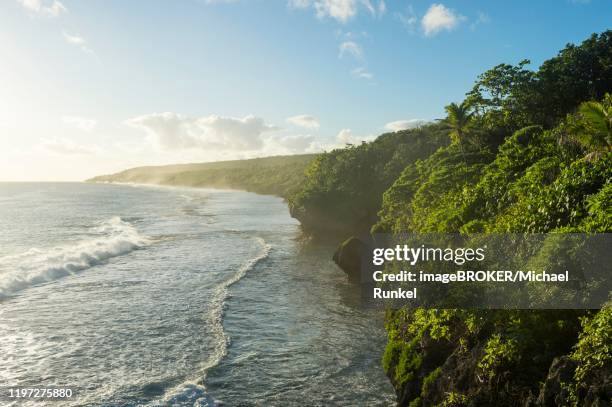 coastline, south pacific, niue - niue stock pictures, royalty-free photos & images