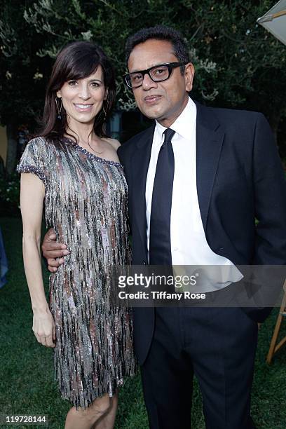 Actress Perrey Reeves and fashion designer Naeem Khan attend the 13th Annual Design Care Benefiting The HollyRod Foundation - Inside on July 23, 2011...