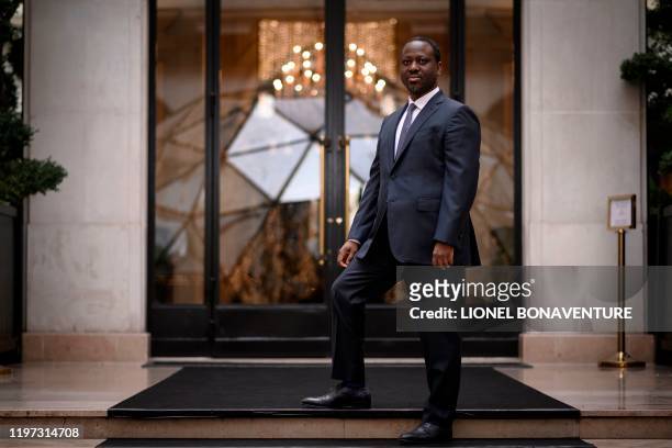 Former rebel leader and would-be Ivory Coast presidential candidate Guillaume Soro poses during a photo session in Paris on January 29, 2020. - Soro,...