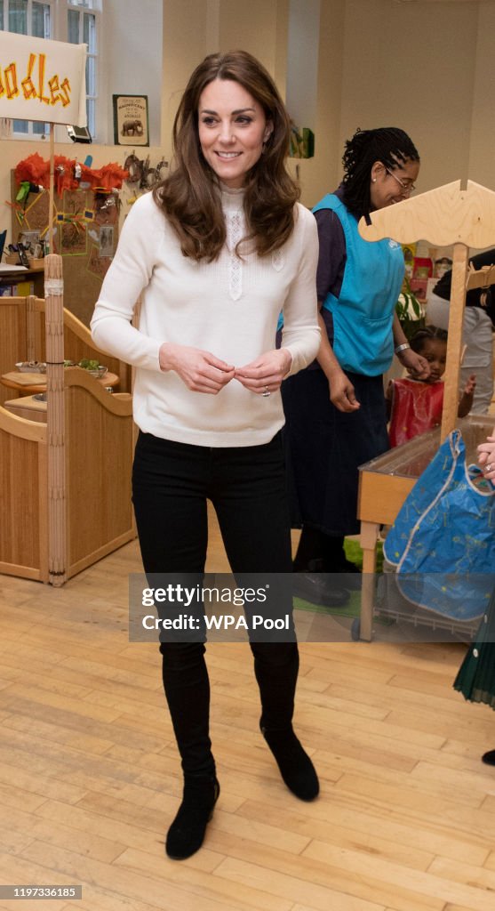 The Duchess Of Cambridge Visits LEYF Stockwell Gardens Nursery & Pre-School