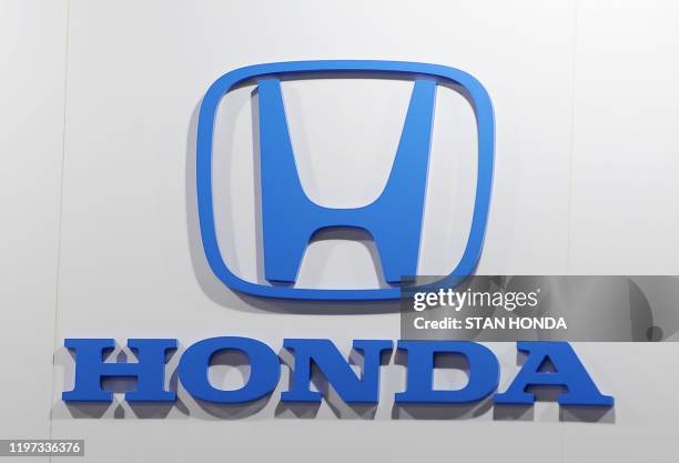 Logo of the Honda Motor Corporation at the North American International Auto Show January 12, 2009 in Detroit, Michigan. AFP PHOTO/Stan HONDA