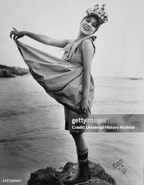 Gloria Swanson, As one of Mack Sennett's Bathing Beauties, Pin-Up Portrait for WWI Soldiers, 1917.