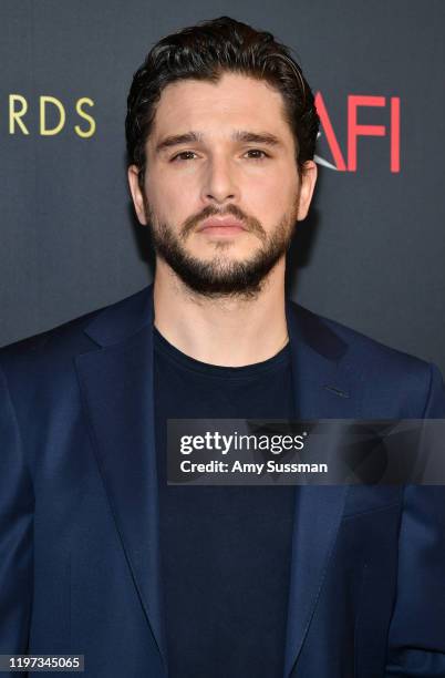 Actor Kit Harington attends the 20th Annual AFI Awards at Four Seasons Hotel Los Angeles at Beverly Hills on January 03, 2020 in Los Angeles,...