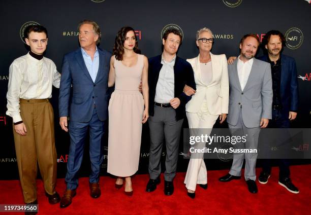 Actors Jaeden Martell, Don Johnson, Ana de Armas, Noah Segan, and Jamie Lee Curtis, filmmaker Rian Johnson, and producer Ram Bergman attend the 20th...