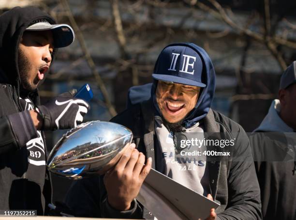 seahawks parade - nfl fans stock-fotos und bilder