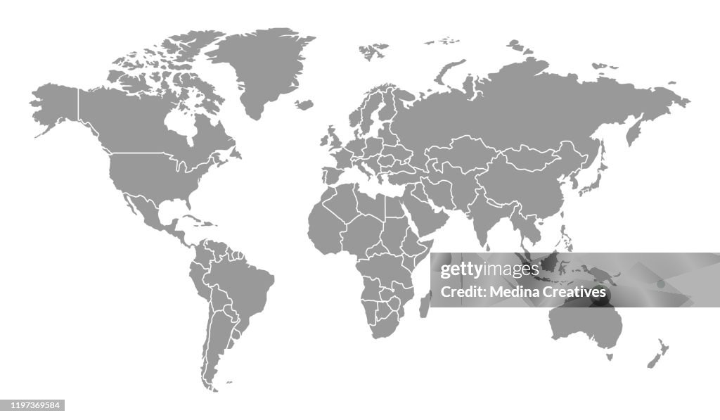 Carte du monde détaillée avec les pays