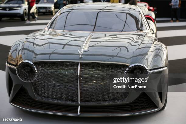 Bentley Exp 100 GT concept-car is displayed during the press day of the 2020 concept-cars exhibition and automobile design in Paris on January 20,...