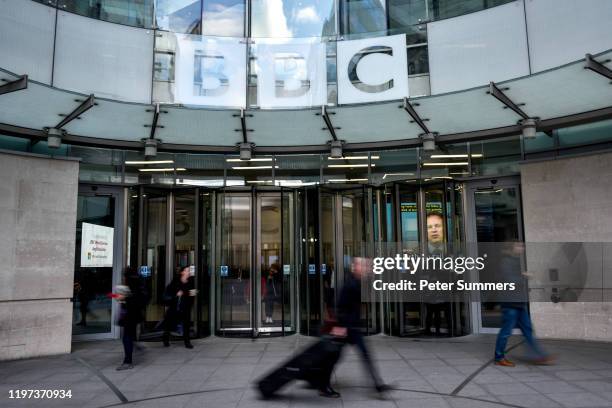 General View of BBC Broadcasting House on January 29, 2020 in London, England. The BBC announced today that it is to cut 450 jobs by 2022 in an...