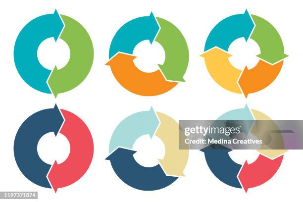 ilustraciones, imágenes clip art, dibujos animados e iconos de stock de gráfico de flechas circulares, diagrama, opciones - 5 step process cycle