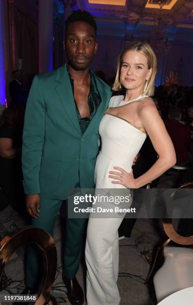 Nathan Stewart-Jarrett and Alice Eve attend the Newport Beach Film Festival 6th Annual UK Honours at The Langham Hotel on January 29, 2020 in London,...