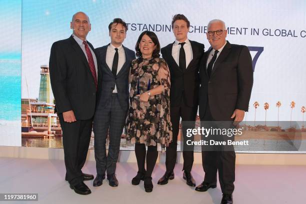 Gregg Schwenk, Founder and CEO of the Newport Film Festival,, Dean-Charles Chapman, Dame Pippa Harris, George MacKay and Gary Sherwin, President and...