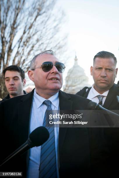 Lev Parnas, an associate of President Donald Trump's personal lawyer Rudy Giuliani, is seen outside of the U.S. Capitol after attempting to visit the...