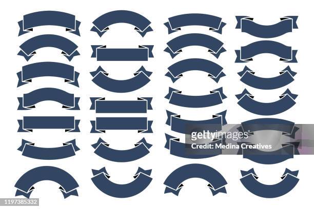 set of ribbons, banners, badges, labels - first place stock illustrations