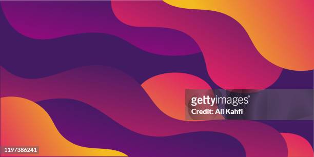 abstract multicolors futuristic modern waving background - wavy hair stock illustrations