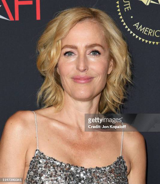 Gillian Anderson attends the 20th Annual AFI Awards at Four Seasons Hotel Los Angeles at Beverly Hills on January 03, 2020 in Los Angeles, California.