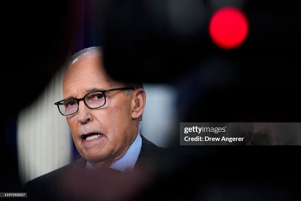 Trump Economic Advisor Addresses Media On Trade At The White House