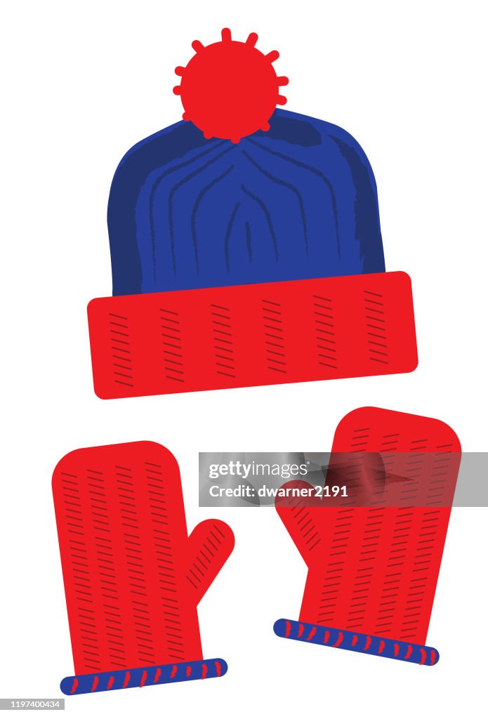 Winter hat and gloves