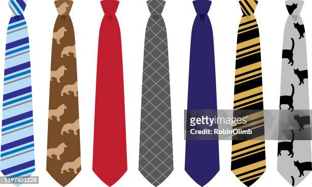 fathers day neckties - neckwear stock illustrations
