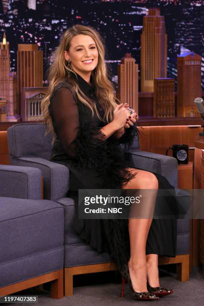 Episode 1198 -- Pictured: Actress Blake Lively during an interview on January 29, 2020 --