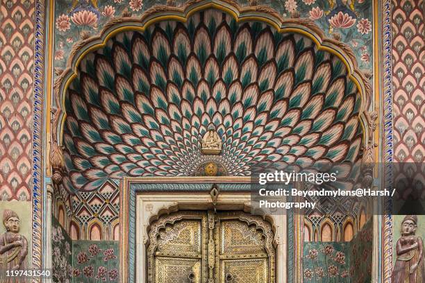 the city palace- jaipur, rajasthan, india - jaipur city palace stock pictures, royalty-free photos & images