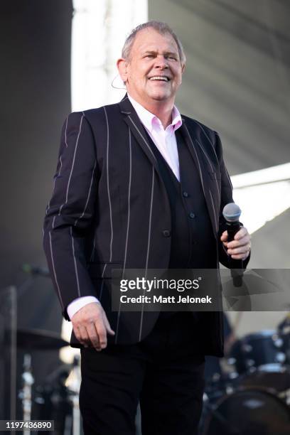 John Farnham performs on stage at Falls Festival on January 4, 2020 in Fremantle, Australia.