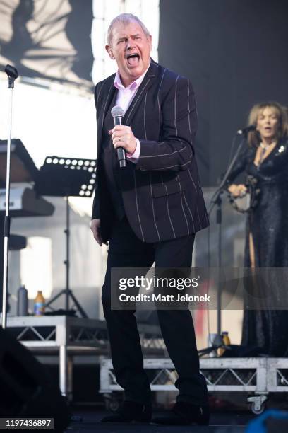 John Farnham performs on stage at Falls Festival on January 4, 2020 in Fremantle, Australia.