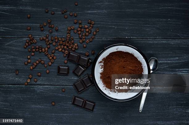 cocoa powder with chocolate - cocoa powder stock pictures, royalty-free photos & images