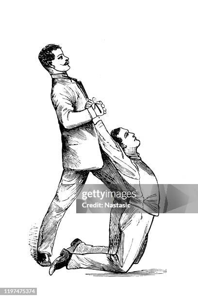 spinal column arm stretches and bends exercises - scoliosis stock illustrations