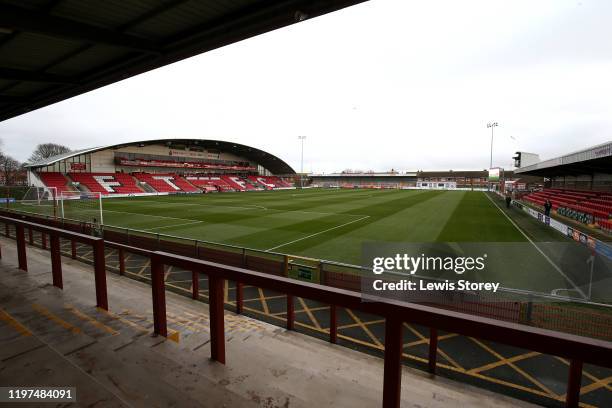 General view of the stadium prior to the FA Cup Third Round match between Fleetwood Town and Portsmouth FC at Highbury Stadium on January 04, 2020 in...