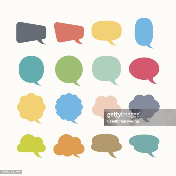 speech bubble icons - rough hands stock illustrations
