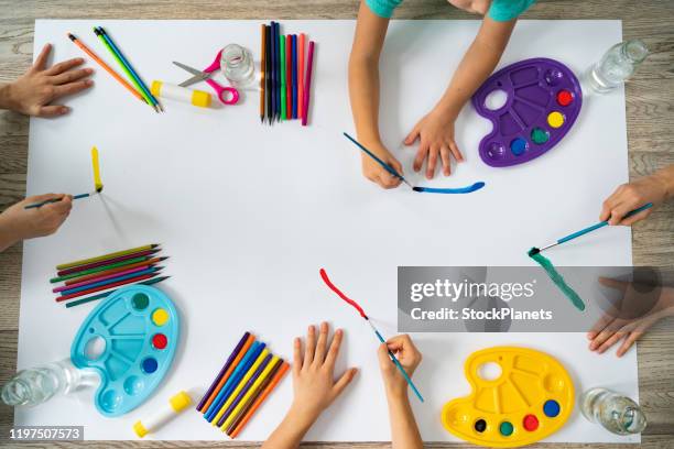 creative kids - kids arts and crafts stock pictures, royalty-free photos & images