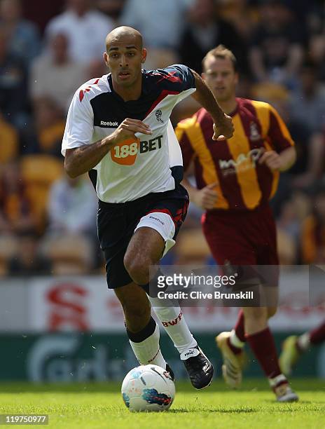 Darren Pratley of Bolton Wanderers in action during the pre season friendly match between Bradford City and Bolton Wanderers at Coral Windows...