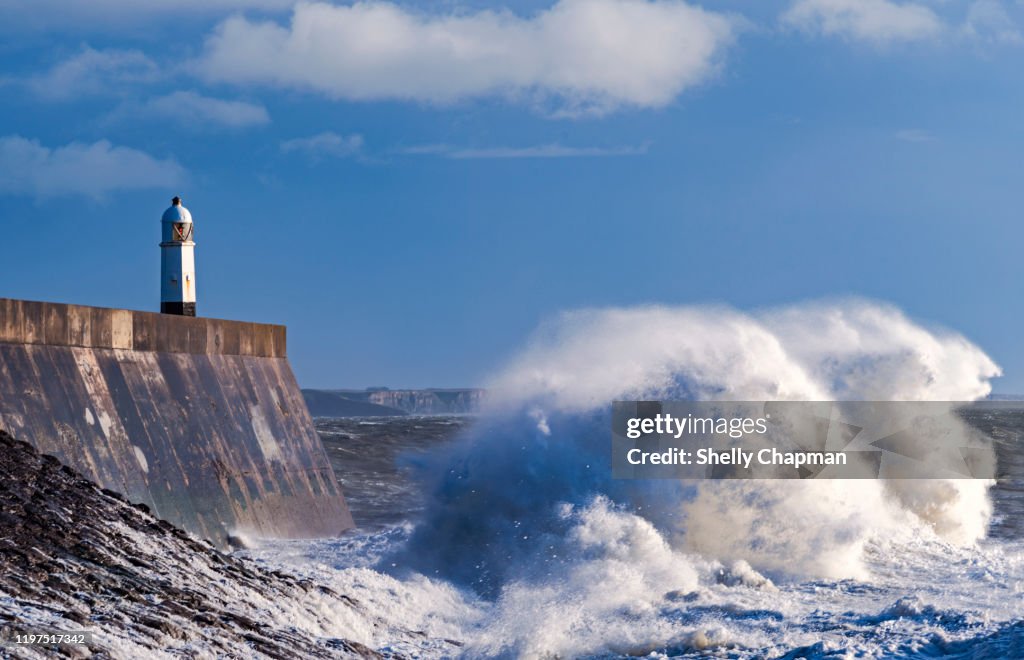 Storm at Porthcawl Lighthouse