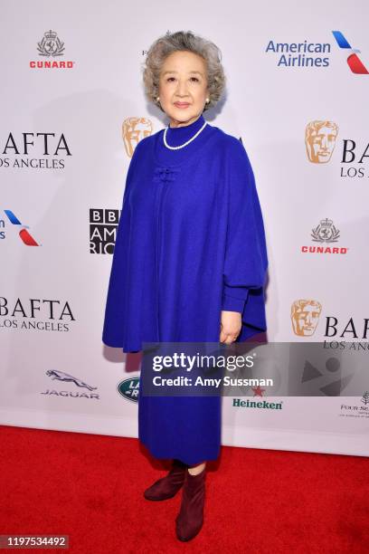 Zhao Shuzhen attends The BAFTA Los Angeles Tea Party at Four Seasons Hotel Los Angeles at Beverly Hills on January 04, 2020 in Los Angeles,...
