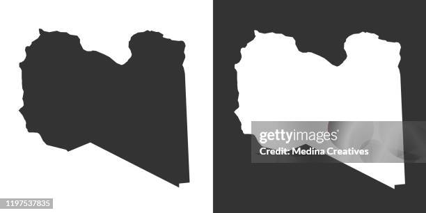 libya map - libya flag stock illustrations