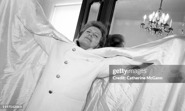 Puerto Rican astrologer and psychic television personality Walter Mercado poses for a portrait at his home in Brooklyn in February 1996 in New York...