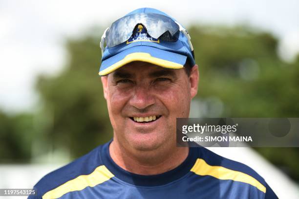 Sri Lanka cricket team coach Mickey Arthur poses for a portrait during the fourth day of the second Test cricket match between Zimbabwe and Sri Lanka...