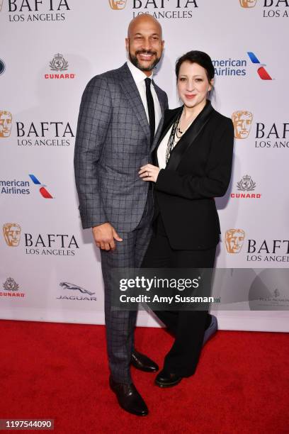 Keegan-Michael Key and Elisa Key attend The BAFTA Los Angeles Tea Party at Four Seasons Hotel Los Angeles at Beverly Hills on January 04, 2020 in Los...