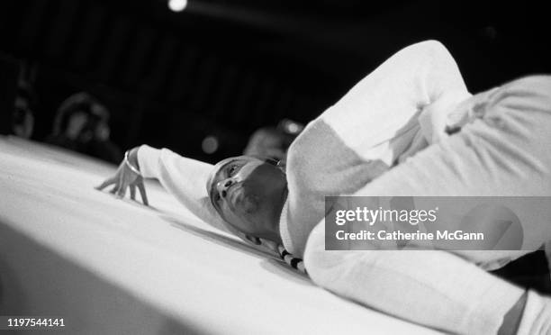 Jose Xtravaganza vogues at the first “Love Ball” Aids benefit at the Roseland Ballroom in May 1989 in New York City, New York.