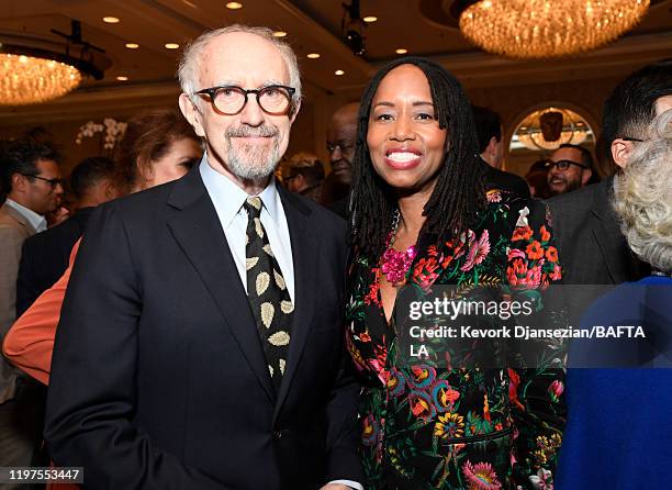 Jonathan Pryce and Kathryn Busby attend The BAFTA Los Angeles Tea Party at Four Seasons Hotel Los Angeles at Beverly Hills on January 04, 2020 in Los...