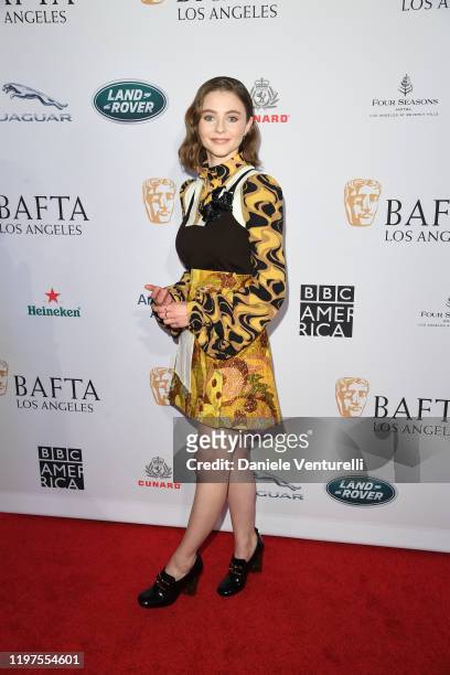 Thomasin McKenzie attends The BAFTA Los Angeles Tea Party at Four Seasons Hotel Los Angeles at Beverly Hills on January 04, 2020 in Los Angeles,...