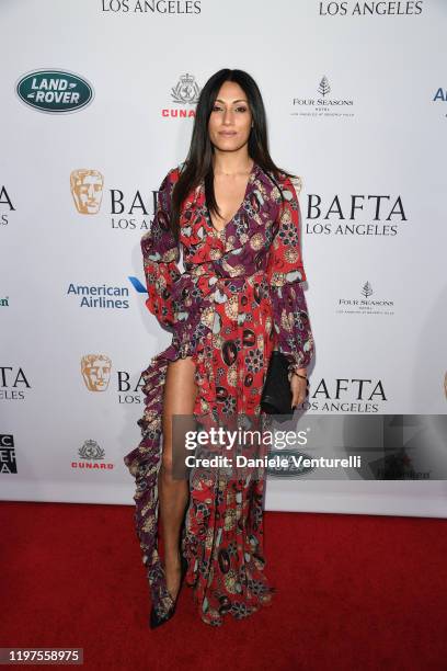 Tehmina Sunny attends The BAFTA Los Angeles Tea Party at Four Seasons Hotel Los Angeles at Beverly Hills on January 04, 2020 in Los Angeles,...