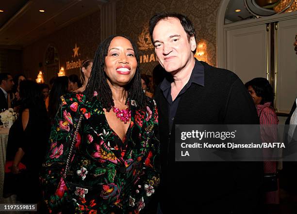 Kathryn Busby and Quentin Tarantino attend The BAFTA Los Angeles Tea Party at Four Seasons Hotel Los Angeles at Beverly Hills on January 04, 2020 in...