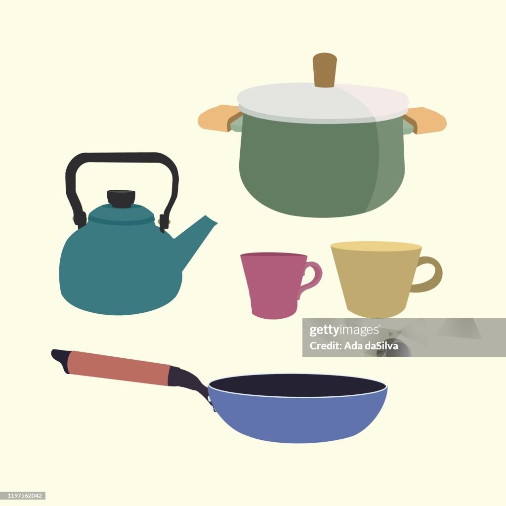 Kitchen tools icon set