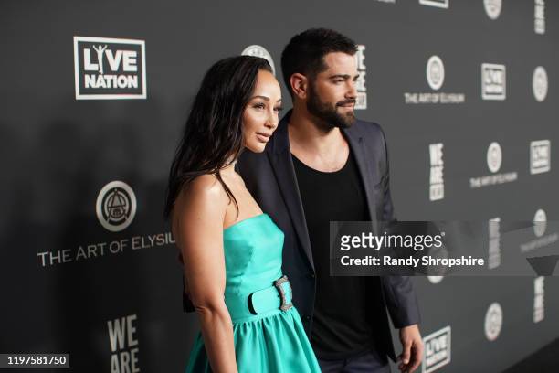 Cara Santana and Jesse Metcalfe attend The Art Of Elysium Presents WE ARE HEAR'S HEAVEN 2020 at Hollywood Palladium on January 04, 2020 in Los...