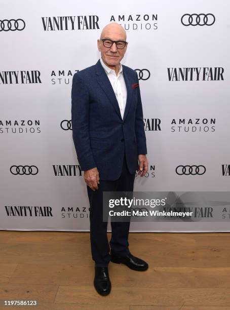 Sir Patrick Stewart attends Vanity Fair, Amazon Studios and Audi Celebrate The 2020 Awards Season at San Vicente Bungalows on January 04, 2020 in...