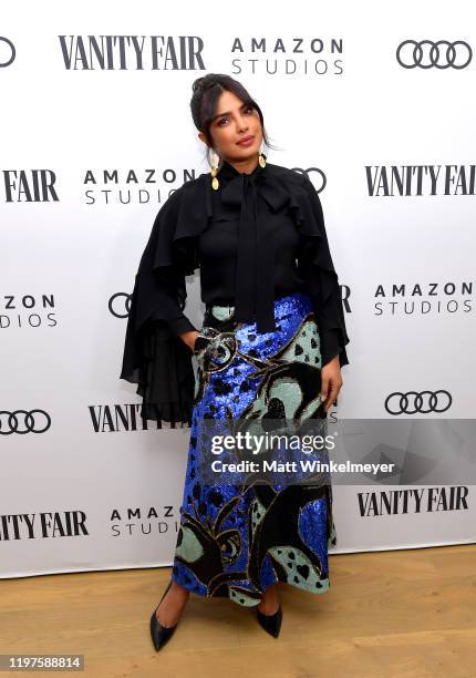 Priyanka Chopra attends Vanity Fair, Amazon Studios and Audi Celebrate The 2020 Awards Season at San Vicente Bungalows on January 04, 2020 in West...