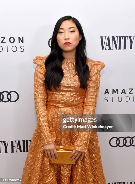 Awkwafina attends Vanity Fair, Amazon Studios and Audi Celebrate The 2020 Awards Season at San Vicente Bungalows on January 04, 2020 in West...